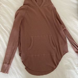 ARITZIA Waffle Knit Hooded Shirt
